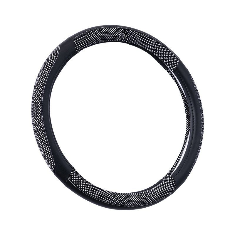 15 Inch PVC/PU Universal Fit Anti-Slip Steering Wheel Cover